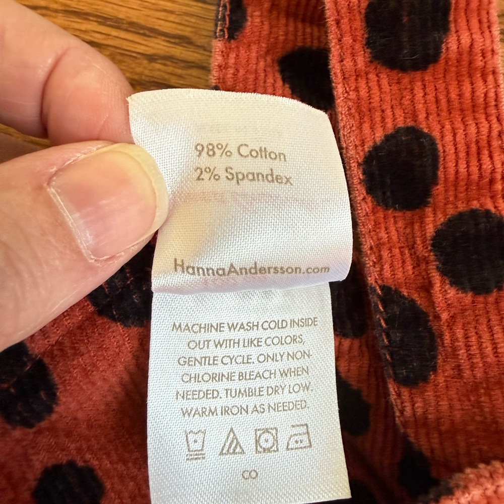 Hanna Andersson Corduroy Jumper Sz 4 - Picture 7 of 8